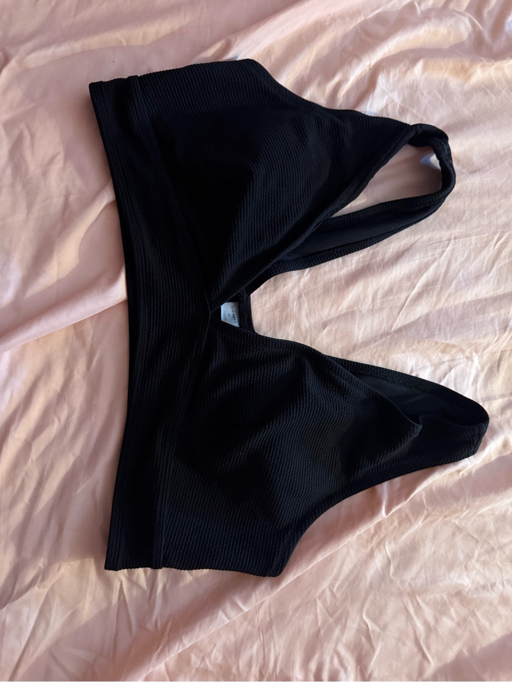 Old Navy Black Ribbed Bikini Top